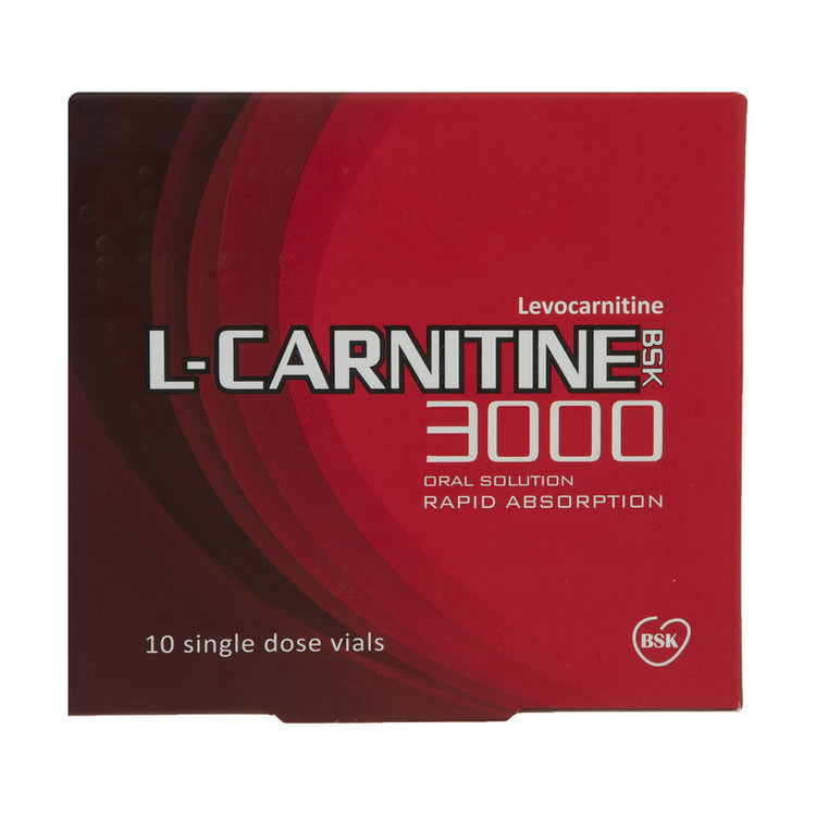محلول خوراکی ال - کارنیتین 3000 میلی گرمی بی اس کی بسته 10 عددی