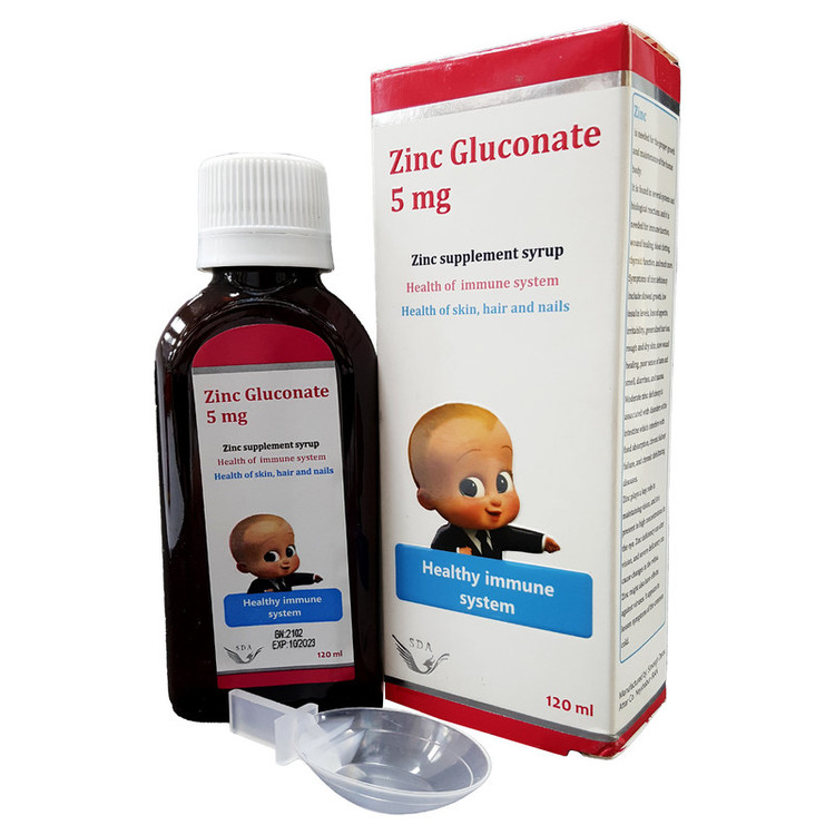 شربت زینک گلوکونات 5 میلی گرم سیمرغ دارو عطار - 120 میلی لیتر