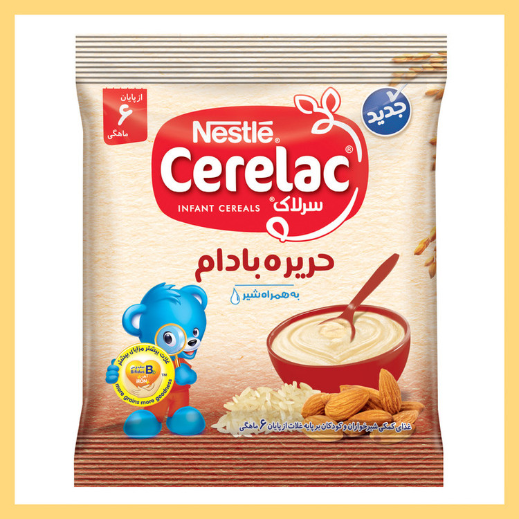 حریره بادام سرلاک - 25 گرم بسته 10 عددی